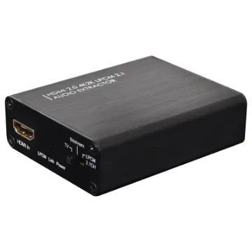 With the help of this audio extractor you can extract audio signals from any HDMI compliant source to digital optical or analog stereo audio outputs.