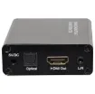 With the help of this audio extractor you can extract audio signals from any HDMI compliant source to digital optical or analog stereo audio outputs.