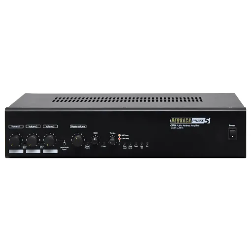 Designed to meet the requirements of medium sized professional public address installations, delivering an output power of 100W RMS respectively.