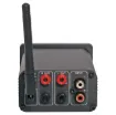 A compact, sturdy 2x50W RMS class-D stereo amplifier with 3.5mm input on the front and RCA input on the back for easy connection.