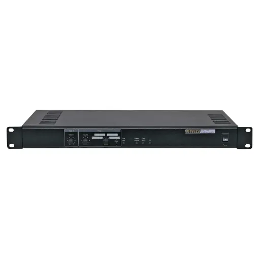 This compact 30W 1RU rack mount amplifiers is suitable for both stand alone PA system use, or as zone amplifiers in larger systems requiring local inputs. Operates on 240V ac or 24V dc for battery backup operation.