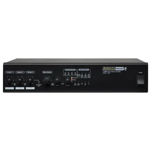 Similar in functionality to the recently released A 4377/A4387 amplifiers with the addition of four 100V line output zones.