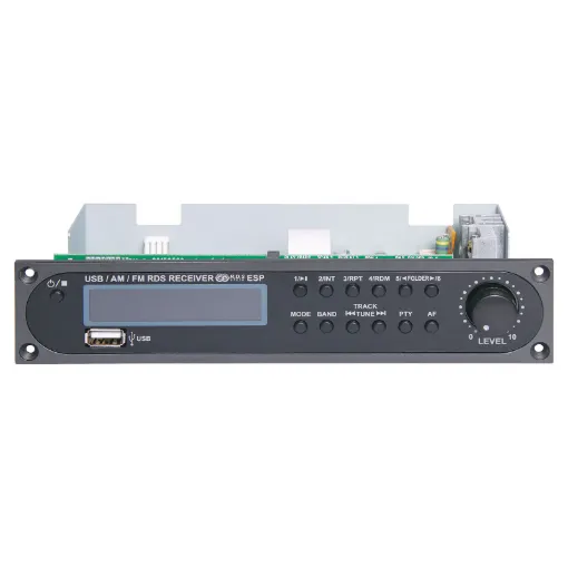 A plug-in AM/FM tuner module to suit all JDM public address amplifiers.
