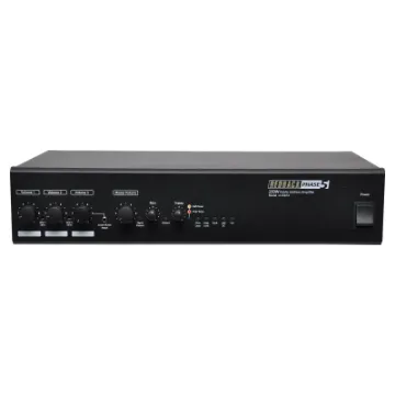 This 250 Watt 3 channel mixer amplifier is specifically designed for applications requiring up to three microphone inputs, without compromising output power and overall performance. The amplifier feature three inputs which can be configured for either microphone or line level operation.