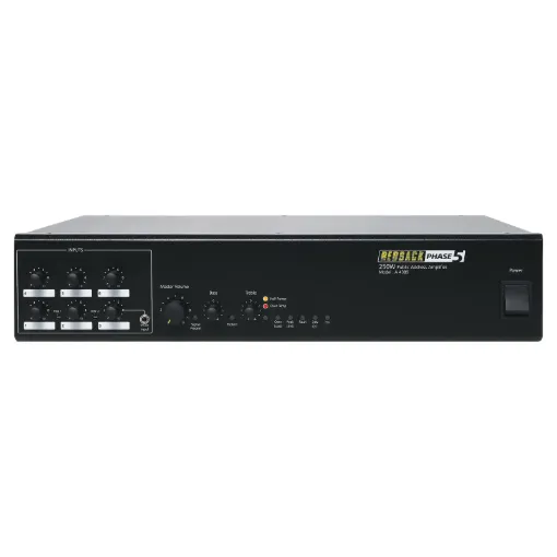 Designed for applications requiring up to six microphone inputs, without compromising output power and overall performance. Each model features inputs which can be configured for either microphone or line level operation.
