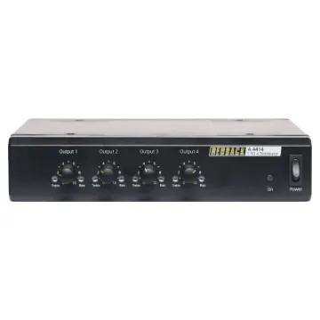 This compact half rack distributor comprises of a single 3 pin balanced XLR input to four 3 pin balanced XLR outputs. Great for splitting a single audio source out to multiple zones without interference between channels.