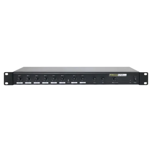 This 8 channel mixer incorporates a variety of practical features ensuring suitability for a wide scope of PA and sound reinforcement applications.