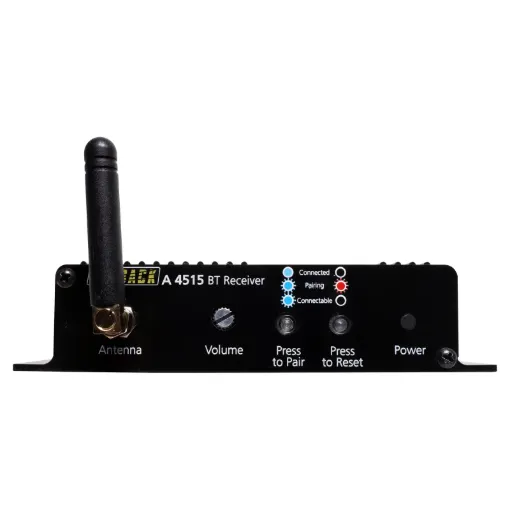 This commercial grade BT 5.0 receiver offers the ability to interface Bluetooth audio devices into public address systems.