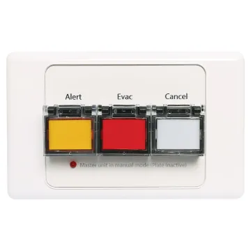 Allows the A4565A alert/evac unit to be activated remotely. Featuring alert, evacuation and cancel buttons with protective &quotflip up&quot covers to prevent accidental operation.