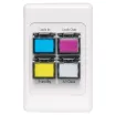 The remote wall plates provide the same functionality as the buttons on the front of the A4595A.