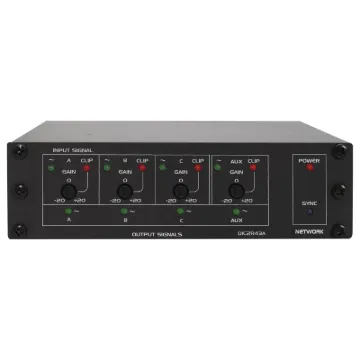 Interfaces 2 input and 4 output CSP UTP wallplates with Dante&reg systems