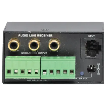 This audio distribution system uses affordable UTP cabling to send up to three balanced inputs (terminal block) or mono RCA signals over long distances.