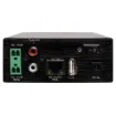 The zone decoder provides a way to interface traditional stereo and 100V line PA systems with the Merlaud IP communicator system.