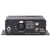 This compact signal splitter is provided with two input sockets. The 3 pin XLR can be configured for either 3mV or 1V sensitivity, whilst the RCA auxiliary input can be set for either 100mV or 1V sensitivity.