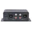 This compact signal splitter is provided with two input sockets. The 3 pin XLR can be configured for either 3mV or 1V sensitivity, whilst the RCA auxiliary input can be set for either 100mV or 1V sensitivity.