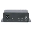 This line pre-amp will accept either a microphone or auxiliary input and convert it to a balanced high level signal suitable for distribution up to 500M without interference with up to 3V of output level available. Volume controls are provided for both inputs plus a master volume control. The microphone is a balanced XLR input whilst the auxiliary