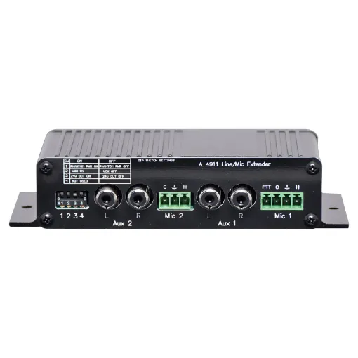 This compact 2 input mixer which accepts either a line level signal or balanced microphone signal for each input. The output signal is suitable for feeding an amplifier with either a line level input or balanced microphone input. Input one will vox mute i