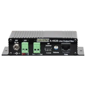 A single mic/line output box designed to operate with A 4931 and A 4932 zone connection boxes.