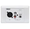 This mic/line pre-amp wallplate accepts either a microphone or line input and converts the signal to a balanced high level output. The 3V output signal is carried via Cat5e cable, (suitable for distribution up to 300m without interference) back to the A 4930 Hub.