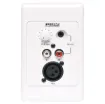 This mic/line pre-amp wallplate accepts either a microphone or line input and converts the signal to a balanced high level output. The 3V output signal is carried via Cat5e cable, (suitable for distribution up to 300m without interference) back to the A 4930 Hub.