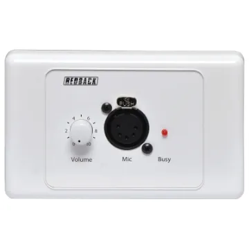 The A5138 UTP wall plate has a standard 5 Pin XLR connector for connection of microphones with PTT switches.