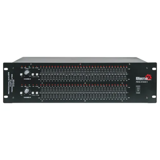 This professional unit delivers outstanding equalisation both in live or studio applications. Invaluable
for counteracting poor room or venue acoustics. The design employs ultra low noise audio amplifiers
with high quality components for outstanding sou