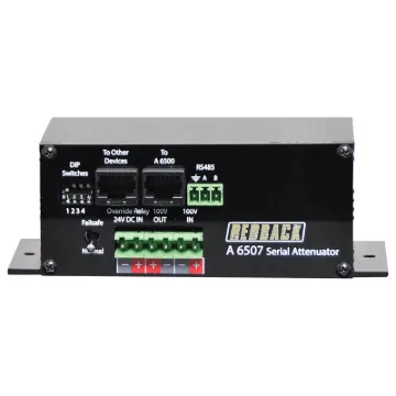 This compact module includes a seven step 100V line speaker attenuator/volume control which can be remotely adjusted via RS 485 serial control.