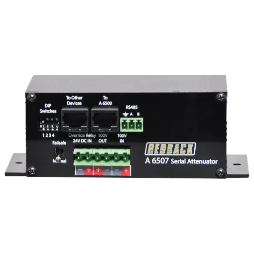This compact module includes a seven step 100V line speaker attenuator/volume control which can be remotely adjusted via RS 485 serial control.