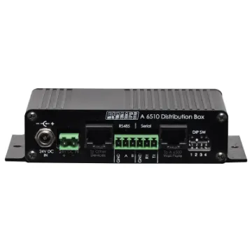 Designed to be used in conjunction with Redback Touch programmable touchscreen wallplates, as a standalone system or as an expansion hub for the A 6505A, this control hub consists of 12 relays with isolated sets of voltage free contacts that close on operation.