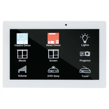 This universal 7" touchscreen wallplate is the perfect control system for commercial and domestic automation. Its stylish low profile design lends itself to installation in new modern homes, classrooms, lecture theatres or corporate boardrooms.