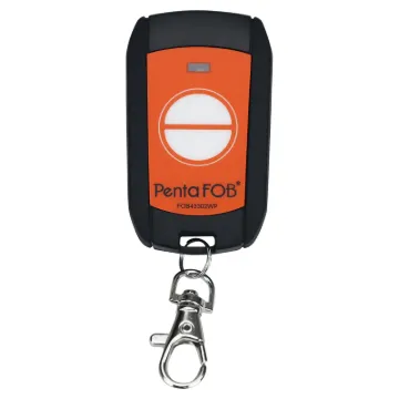 The Waterproof PentaFOB® works in conjunction with our standard PentaFOB® remotes and PCR series of
receivers. It uses frequency hopping spread spectrum (FHSS).