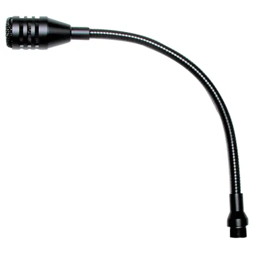 This elegant gooseneck microphone features smooth, brilliant sound with excellent ambient noise control and feedback rejection. It's screw base is suitable for mounting on equipment or permanent desk mounting . The slimline design of this mic  makes it id