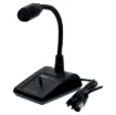 This desk microphone has a tapered low frequency response for articulate speech reproduction and enhanced clarity.  Fitted with a 2 metre lead and terminated with either a 3 pin XLR, 5 pin XLR or 5 pin DIN connector.  The 5 pin XLR and 5 pin DIN type conn