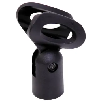 Designed to suit narrow bodied hard wired mics. Uses standard 5/8&quot thread to enable direct fitting to most mic stands and goosenecks. Features flexible plastic to allow the accommodation of a variety of microphone sizes.