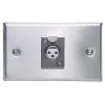 3 Pin Horizontal Mount Stainless Steel Plates with 1 x XLR skt
