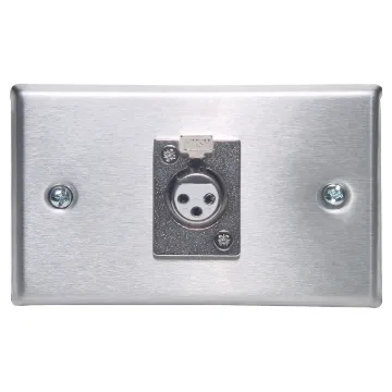3 Pin Horizontal Mount Stainless Steel Plates with 1 x XLR skt