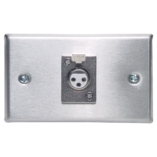 3 Pin Horizontal Mount Stainless Steel Plates with 1 x XLR skt
