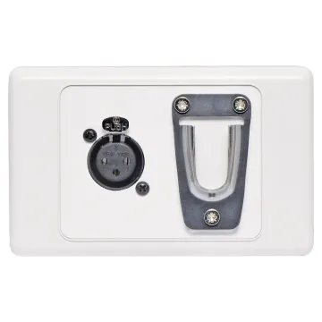 This 3 Pin XLR wall plate are fitted with a clip for holding. fist type CB microphones.