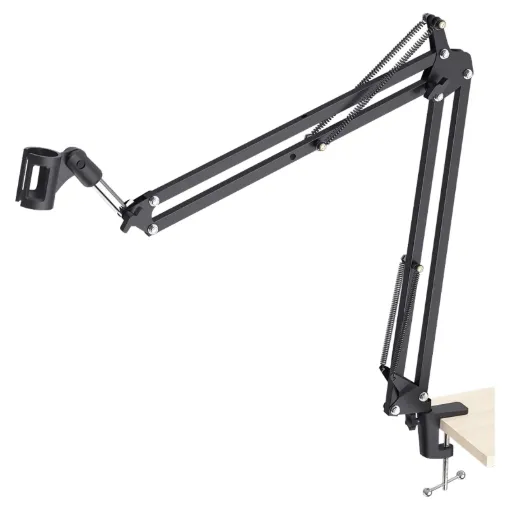 This Desktop Microphone Arm Stand is an ideal solution for anyone working with voice-related hobbies such as podcasting, studio work or streaming.
