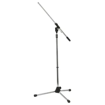 Sturdy telescopic stem with friction grip adjustment and foldup legs. Includes screw adaptor attachment (5/8") for microphone holder etc. Height adjusts from 96 to 160cm with 70cm adjustable boom.