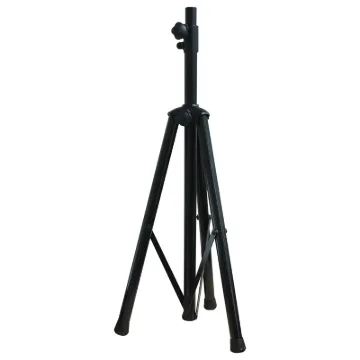 Extra heavy duty ALL steel construction and collapsible for easy transportation. Anti-sway bars on legs provides stability. Suit 35mm&Oslash top hats for most popular commercial equipment. Adjusts from approx 1-2 metres with a payload of 40kg.