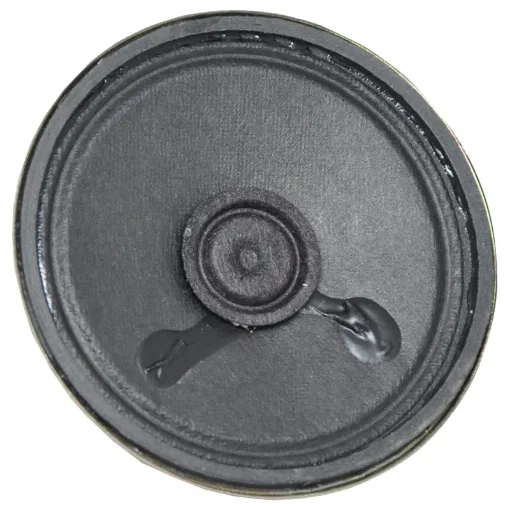 500mW, 8&Omega. Popular for use in kits. 
Large ferrite magnet. Fixed using glue or clamping bracket.