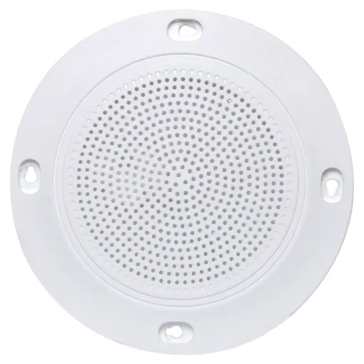 Super slimline grille with screw flush caps. Excellent for architecturally sensitive applications. Includes speaker mounting posts for 100mm speaker.