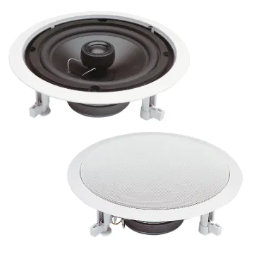 High quality, high performance ceiling mount speakers. All feature excellent hi-fi reproduction and high power handling capability. The dome tweeter is 'eyeball' mounted, enabling the optimisation of lateral high frequency response. 

Designed to be ins