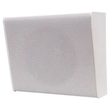 A slimline 6.5” loudspeaker constructed from high impact ABS with metal mesh grill.