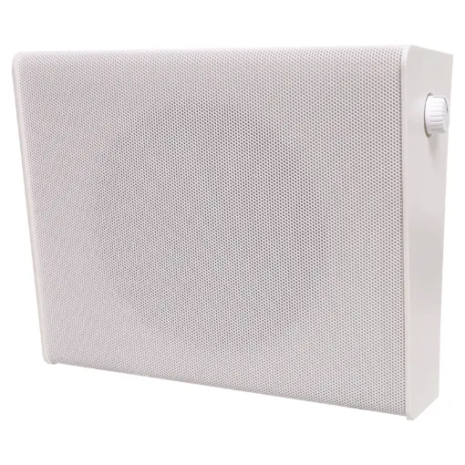 A slimline 6.5” loudspeaker constructed from high impact ABS with metal mesh grill.
