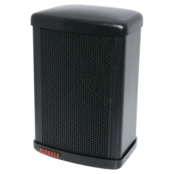 High Performance Speech and Music Speakers for Home Stereo and Commercial Sound Applications. The REDBACK Sound Monitors are constructed from moulded 'Luran-S' thermoplastic.  They feature a two way, bass reflex speaker system with a 100mm bass/