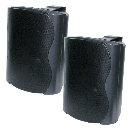 These wall mount music speakers feature exceptional sound quality for both domestic and commercial applications, such as theatre surround or bookshelf speakers, and PA sound reinforcement.