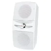 These stylish wall speakers deliver high quality sound for music and sound reinforcement.  Ideal for entertaining areas at home or boutiques, cafes, pubs & clubs in professional installations. Connection is via spring terminals on rear. Aluminium grille & stainless steel hardware offer rust free performance in even the most demanding environments.