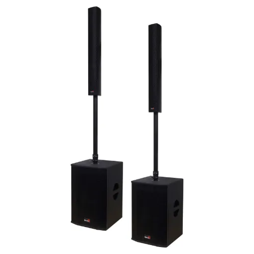 This 1000W PA Column Speaker system is a plug and play active speaker system ideal for small live shows, small parties, bands, musicians or anywhere foreground sound reinforcement is required.